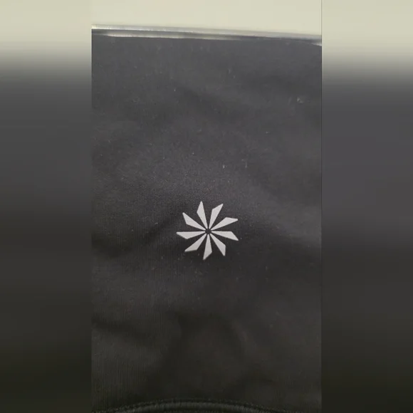 Athleta Rainier Tight XS Black Reflective Running Leggings Zip Pocket - Picture 4 of 10